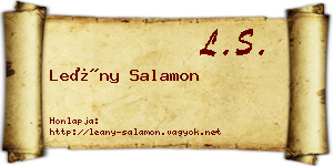 Leány Salamon névjegykártya